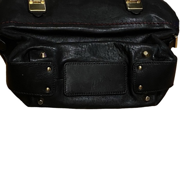 LIKE NEW CHLOE Angie Medium Black Lambskin Leather Shoulder Cross Body Tote Bag - Picture 11 of 16